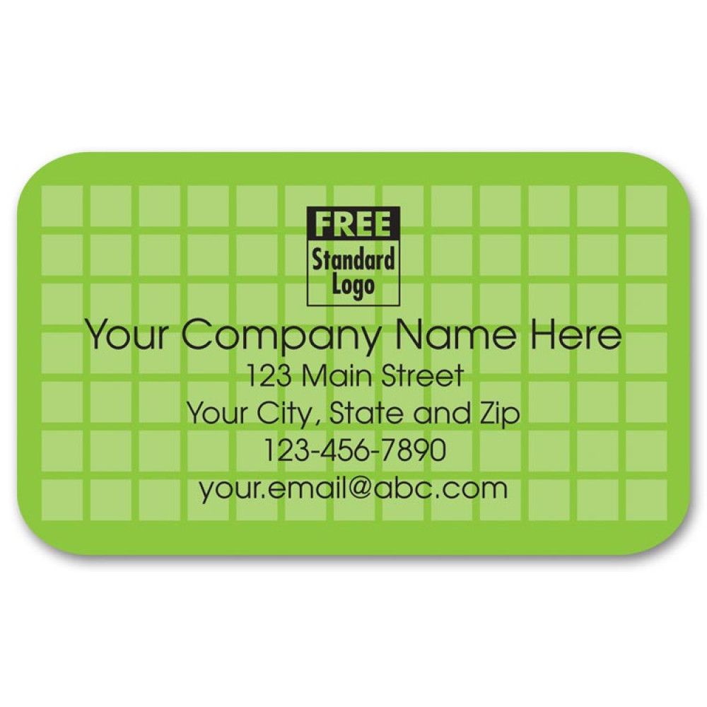 Square Green Poly Labels 