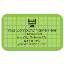 Square Green Poly Labels