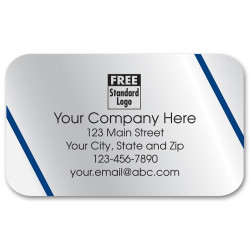 Promotional Rectangular Silver Labels