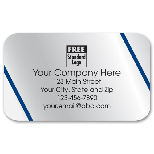 Promotional Rectangular Silver Labels 