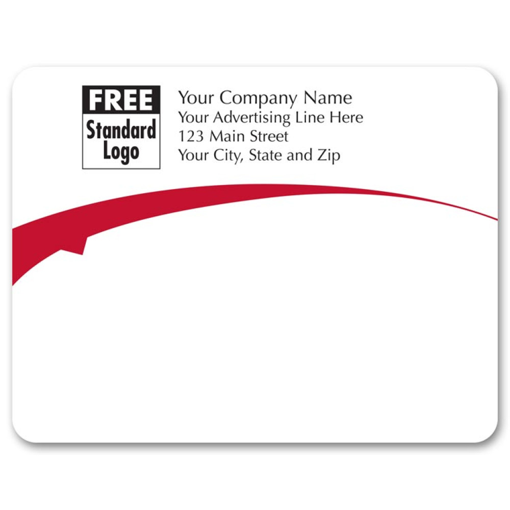 Flying Arch Red Mailing Label 