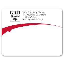 Flying Arch Red Mailing Label