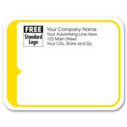 Rectangular Yellow Mailing Labels