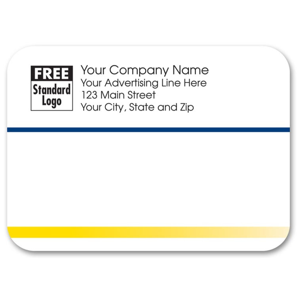 Navy & Yellow Business Mailing Label 