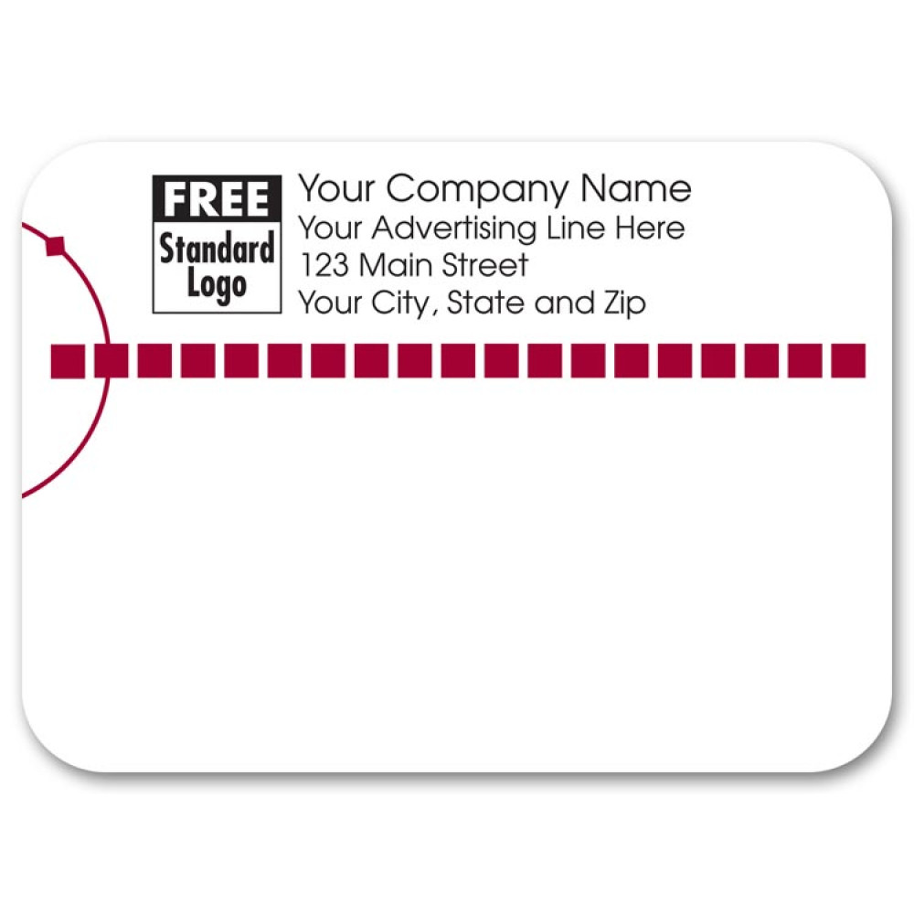 Classy Design Red Mailing Label 