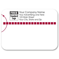 Classy Design Red Mailing Label