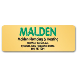 Paper Imprinted Rectangular Label