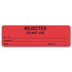 Rejected Printed Paper Labels