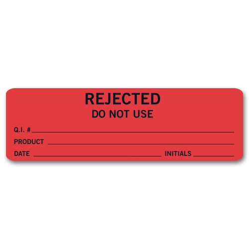 Rejected Printed Paper Labels 