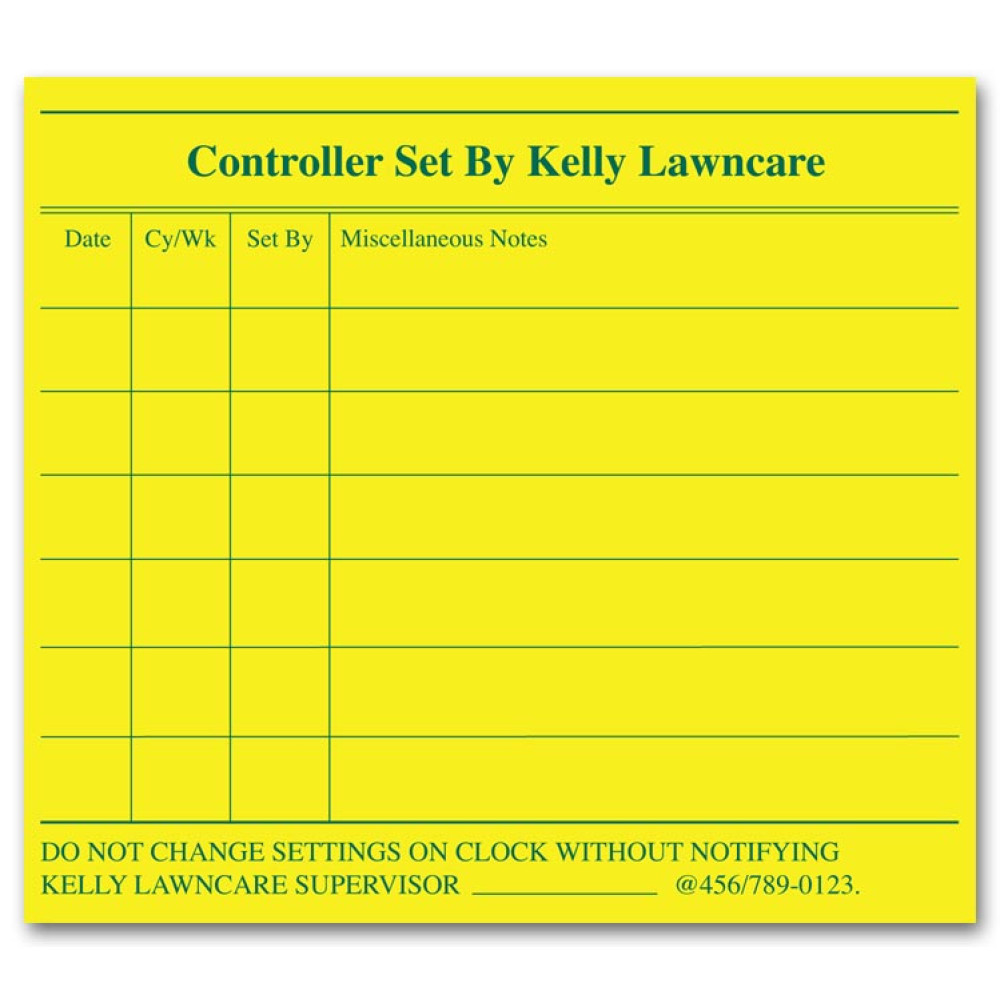 Servicing Checklist Operations Label 