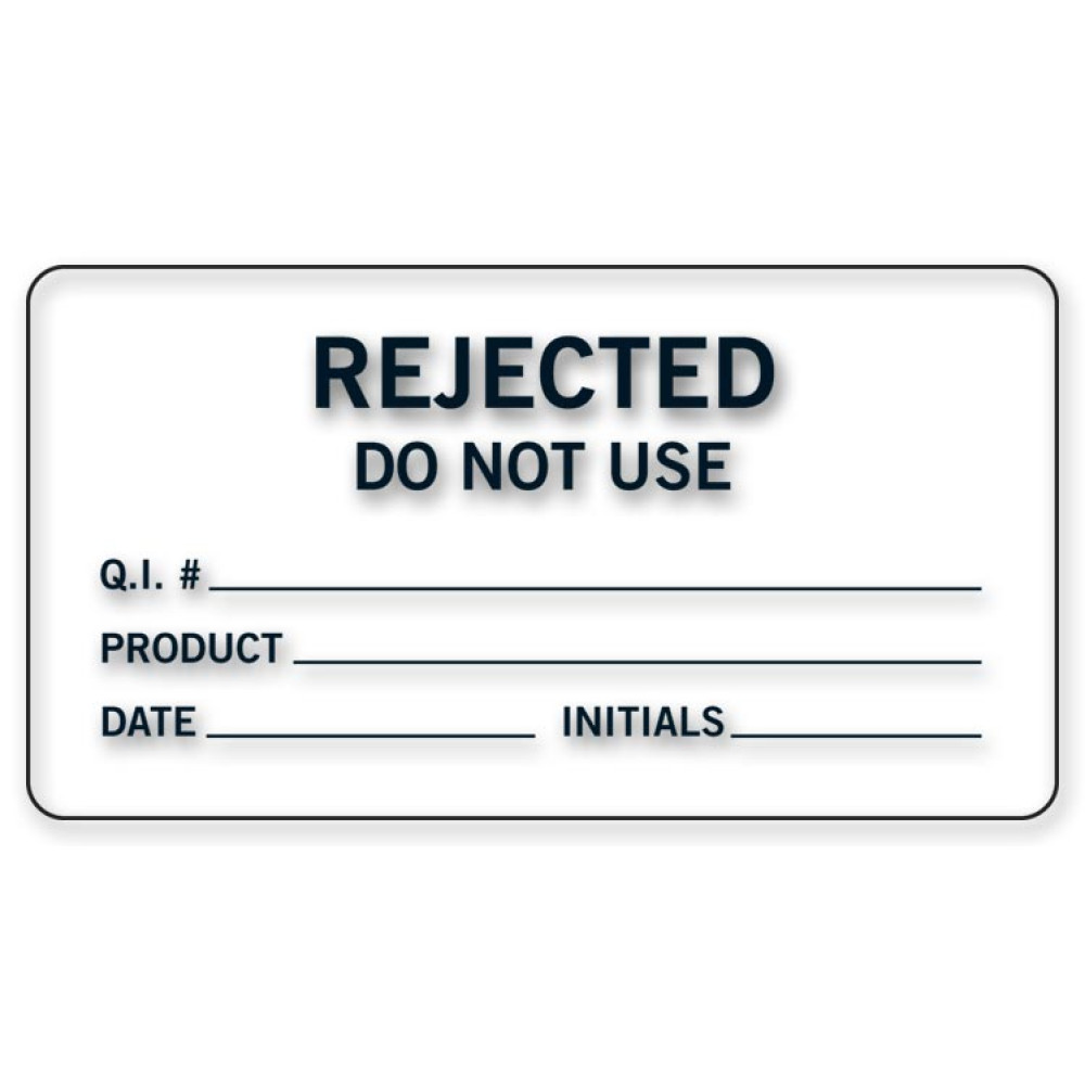 Rejected Products with Lines Labels 