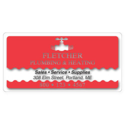 Rectangle Red Company Address Poly Label