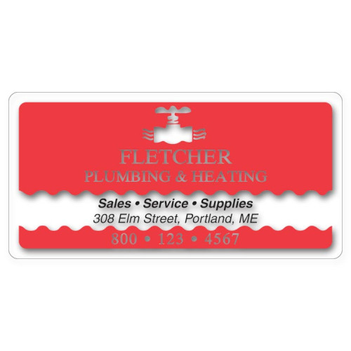 Rectangle Red Company Address Poly Label 