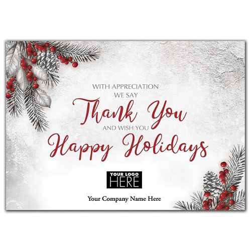 With Gratitude Holiday Logo Cards 