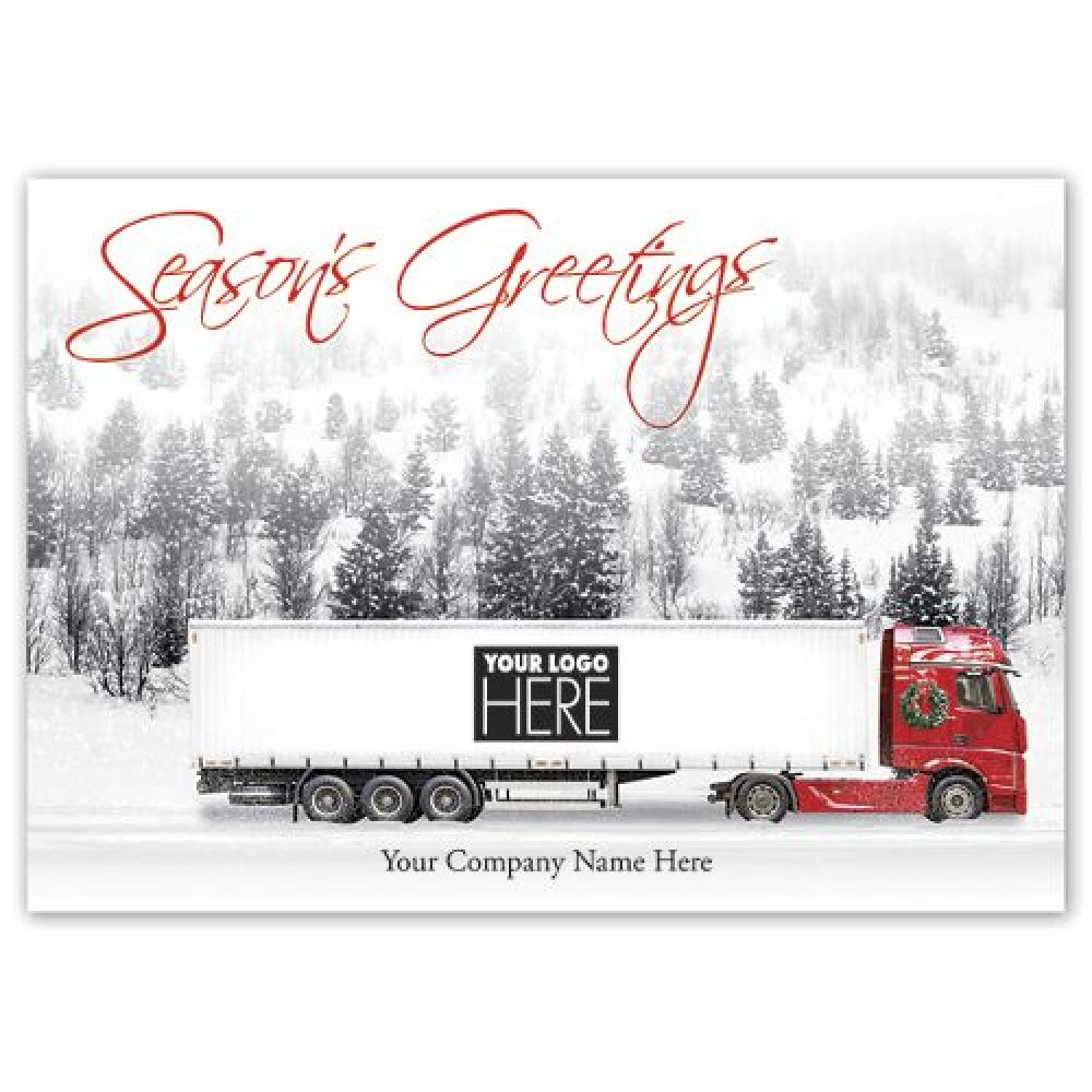 On the Road Transportation Holiday Logo Cards 