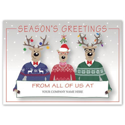 Happy Sweater Crew Holiday Logo Cards