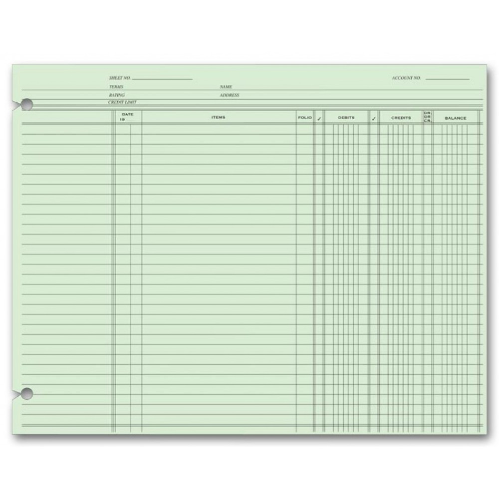 Accounting Ledger Sheets - End Balance 