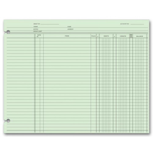 Accounting Ledger Sheets - End Balance 