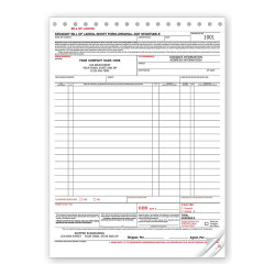 Large Format Carbonless Bills Of Lading