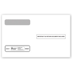 4 Up Horizontal Laser W 2 Double Window Envelope