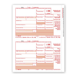 Laser 1099 DIV Income, Federal Copy A, Bulk