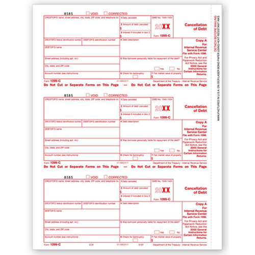 Laser 1099 C, Federal Copy A 