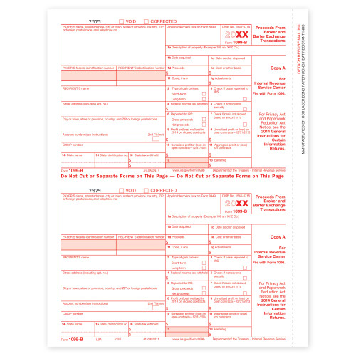 Laser 1099 B, Federal Copy A 