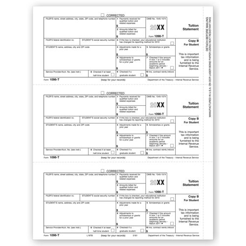 Laser 1098 T, Student Copy B, Bulk 