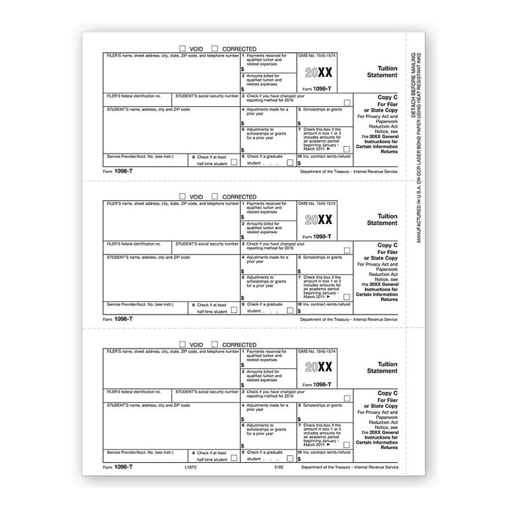 Laser 1098 T, Filer and/or State Copy C, Bulk 