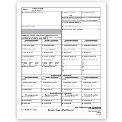 Laser W 2C Corrected Wage State, City or Local Copy 1/D