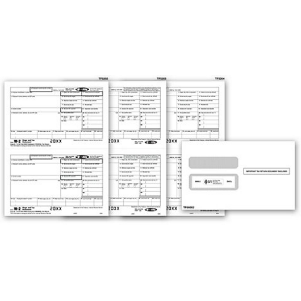 Laser W 2 Electronic Filing Set & Envelope Kit, 5 part 