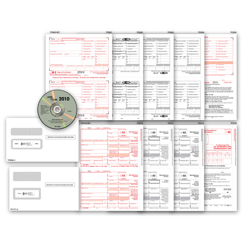 Laser Link 1099 Tax Form and Tax Software Kit 