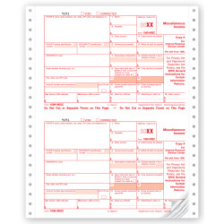 Continuous 1099 MISC Income Sets, Carbonless