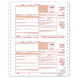 Continuous 1098 Mortgage Interest, Carbonless, Dated