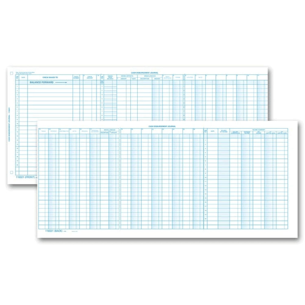  Personal Size Accounting Journals (116NJ) - One-Write Checks  - Business Checks  