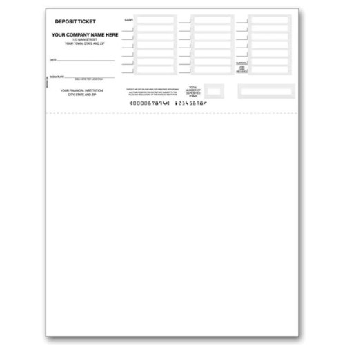 Deposits - Laser or Inkjet - Deposit Slips  - Business Checks  