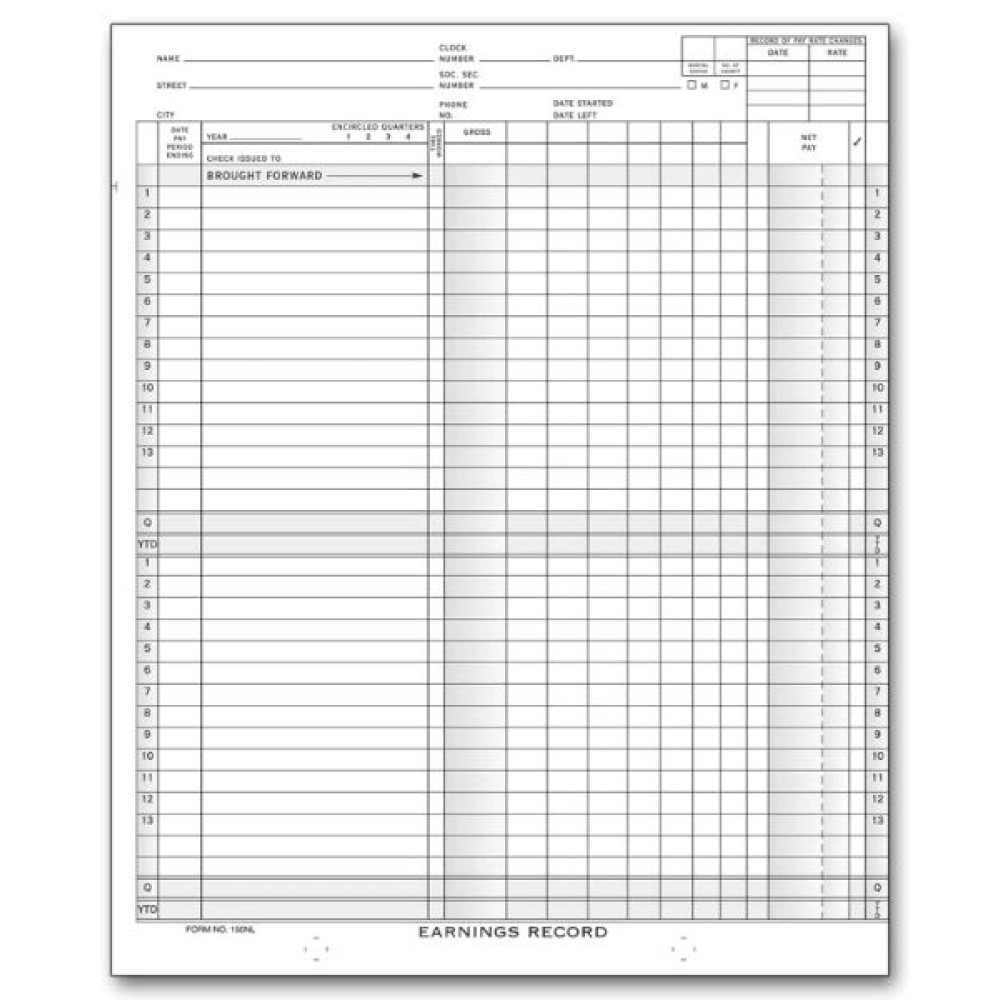  Weekly Payroll Record Ledgers- One-Write Checks  - Business Checks  