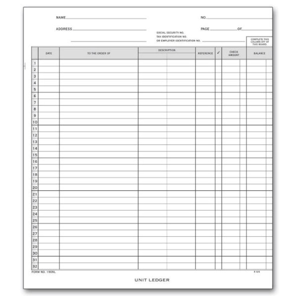  General Disbursement Ledgers - One-Write Checks  - Business Checks  