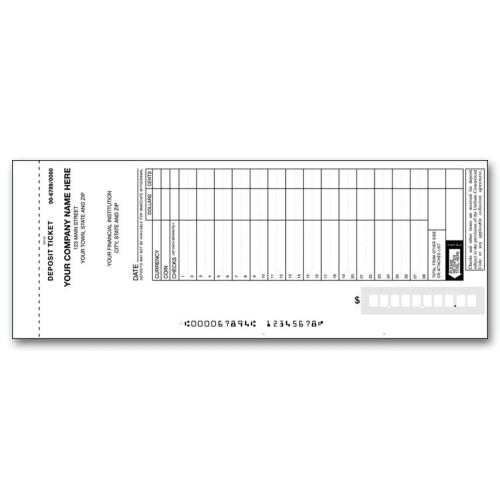  Loose Deposit Tickets - Max. Entry (200034) - Deposit Slips  - Business Checks  