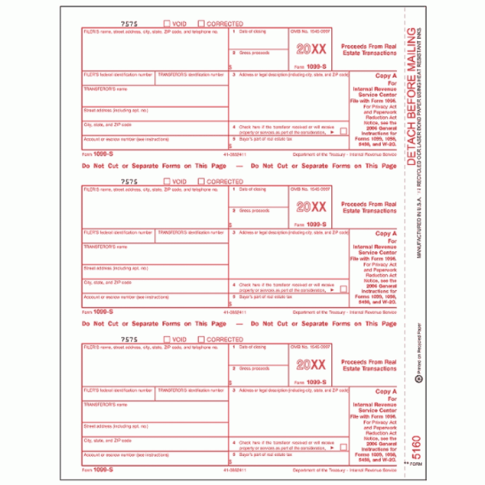 Laser 1099 S, Federal Copy A 