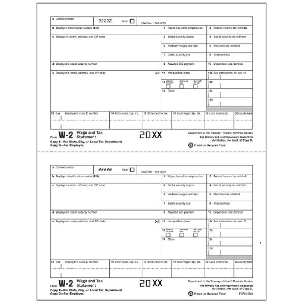 Laser W 2, Employer Copy 1/Copy D 