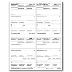 Laser W 2 Tax Form P Format, 4 Up