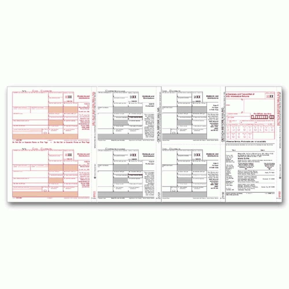 Laser 1099 DIV Income Set, 4 part 