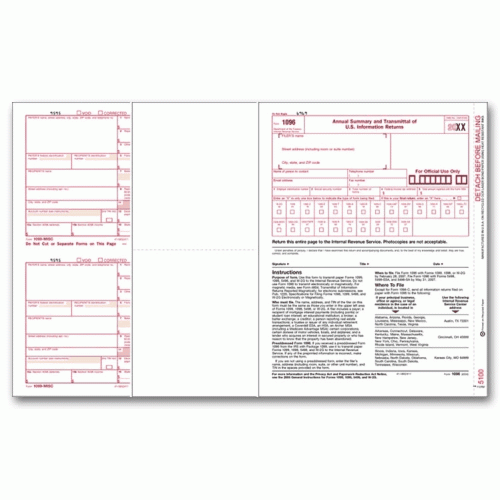 Laser 1099 MISC Income Blank Set, 3 part 