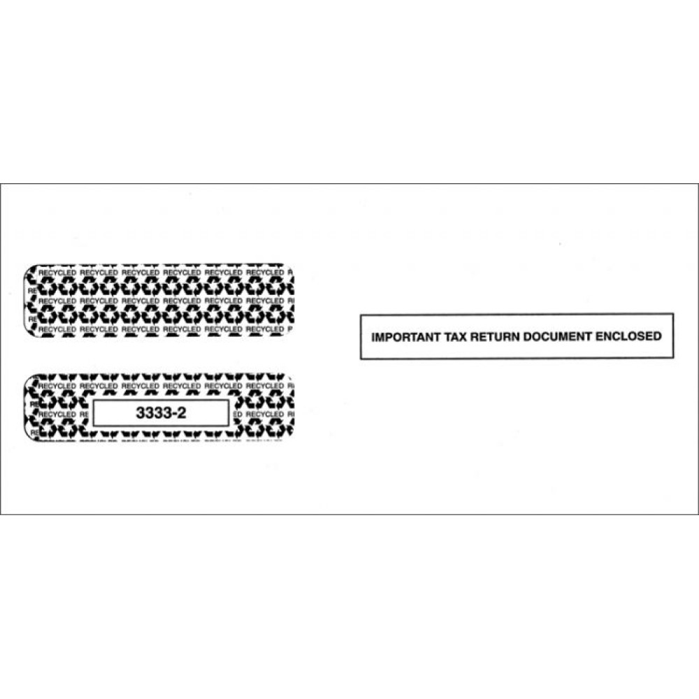 3 Up Horiz. Laser W 2 Double Window Envelope, Self Seal 