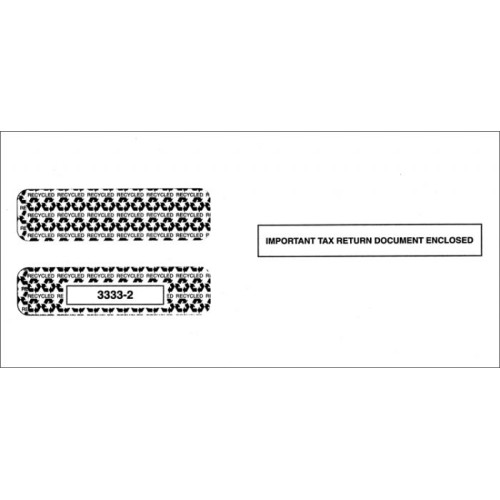 3 Up Horiz. Laser W 2 Double Window Envelope, Self Seal 