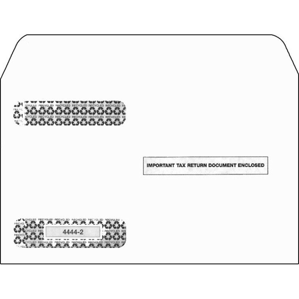 4 Up Horiz. Laser W 2 Double Window Envelope, Self Seal 