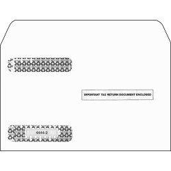 4 Up Horiz. Laser W 2 Double Window Envelope, Self Seal