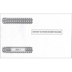 4 Up Horiz. Laser W 2 Double Window Envelope, Self Seal