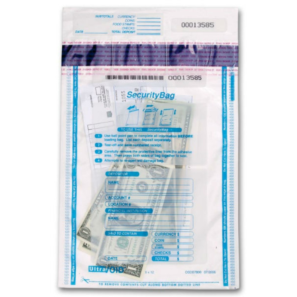  Cash Deposit Bags - Deposit Slips  - Business Checks  